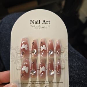 Elegant Nail Art Set with Rhinestones